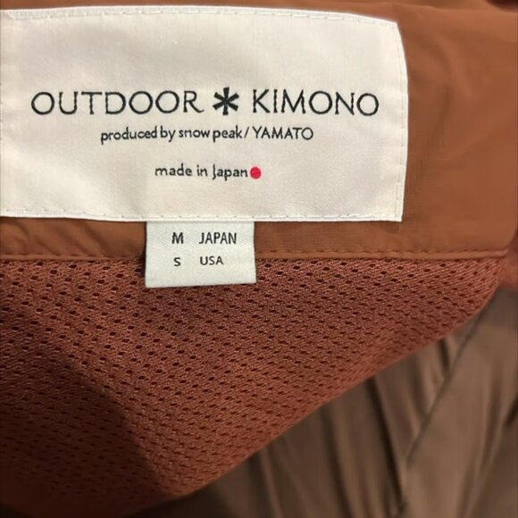 Snowpeak Yamato Outdoor Kimono Burnt orange EUC Size Medium - Picture 3 of 5